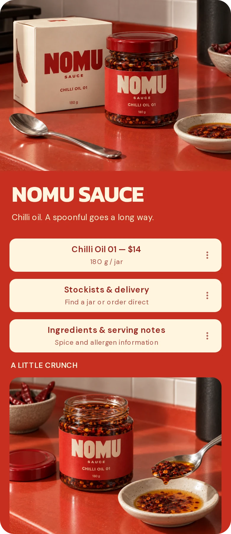 NOMU SAUCE · Sayfa önizlemesi