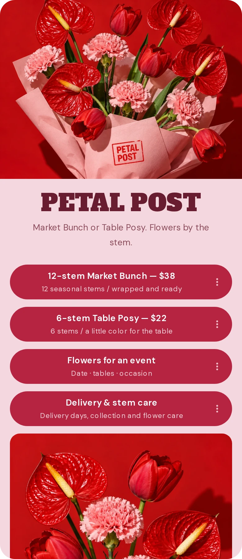 PETAL POST · Sayfa önizlemesi