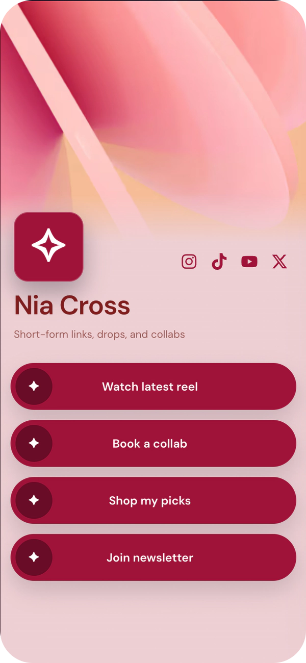 Peach Ribbon template preview