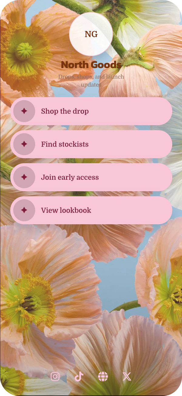 Meadow Poppy template preview